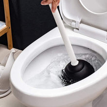 Suction device for toilet blockage, plunger view