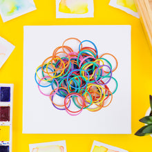 Multicolor elastic bands for office, school, and home