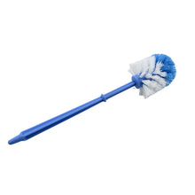 Bathroom toilet brush with round hockey stick handle