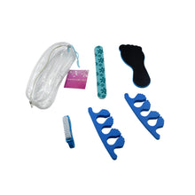 Personal pedicure tool kit, five pieces, reusable and ideal for foot care at home.