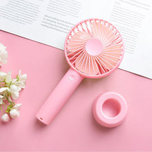 Compact portable fan for convenient cooling in various places.