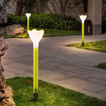 Street Light Solar Flowers Lights Road Light Flower Landscape Light Decorative Yard Lights Solar Lights Garden Stake Flower Lights Solar Landscape Light in Outdoor Spotlight (2 Pc )