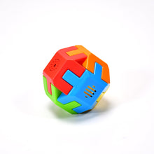 Fun activity cube with different colors.