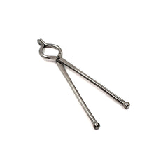 Premium stainless steel tongs by Ganesh, 8mm, various angles.