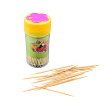 Toothpicks in clear box showing the inside view