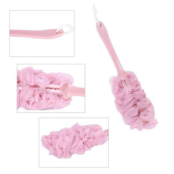 Long handle loofah back scrubber