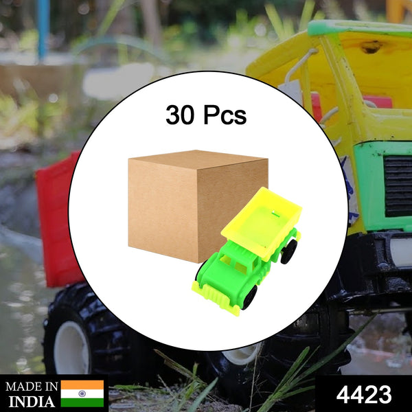 30 toy dumper trucks, colorful and fun