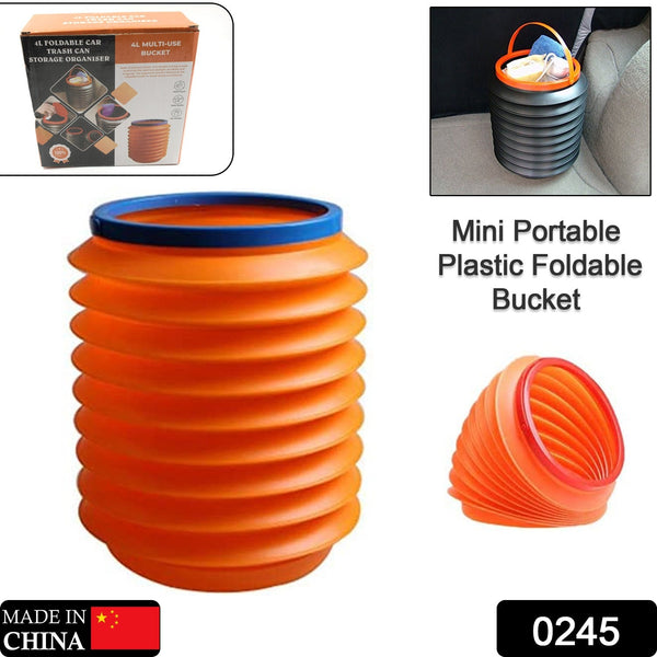 Foldable Storage Bucket , Water Container & Dustbin Multiuse Bucket For Home , Car & Kitchen Use Bucket