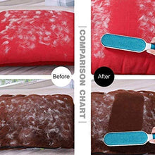 Reusable fur remover with self-cleaning base.