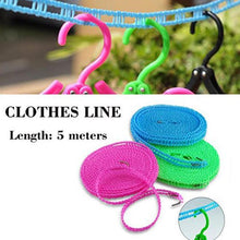 Clothesline Drying Nylon Rope with Hooks