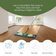 Multipurpose cleaning mop, microfiber, 360-degree rotating head, telescopic handle.