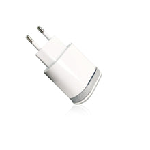 USB fast charger adapter with visible charging port and power specifications.