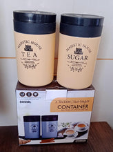 Accurate Seal Tea Sugar Coffee Container, Plastic Damru Shaped Tea, Coffee, Sugar Canisters Jar, New Airtight Food Seal Containers for Salt, Dry Fruit, Grocery 2 Section (800 ML Approx)