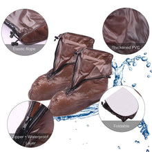 Plastic Shoes Cover Reusable Anti-Slip Boots Zippered Overshoes Covers Transparent Waterproof Snow Rain Boots for Kids / Adult Shoes, for Rainy Season (1 Pair / Small Size)