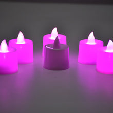 Flameless plastic pink tealight candles