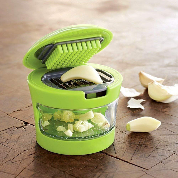 Ginger garlic crusher with handle for kitchen use