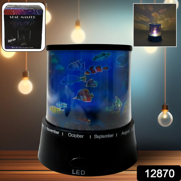 LED Projector Night Light Amazing Lamp, 3 Battery operated lamps, Rotation With the music Function, Master for Kids Bedroom Home Decoration Night Romantic Gift (Battery Not Included / 1 pc)