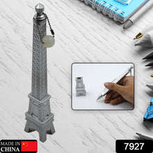 Eiffel Tower design pen close-up, smooth writing, stylish pen.